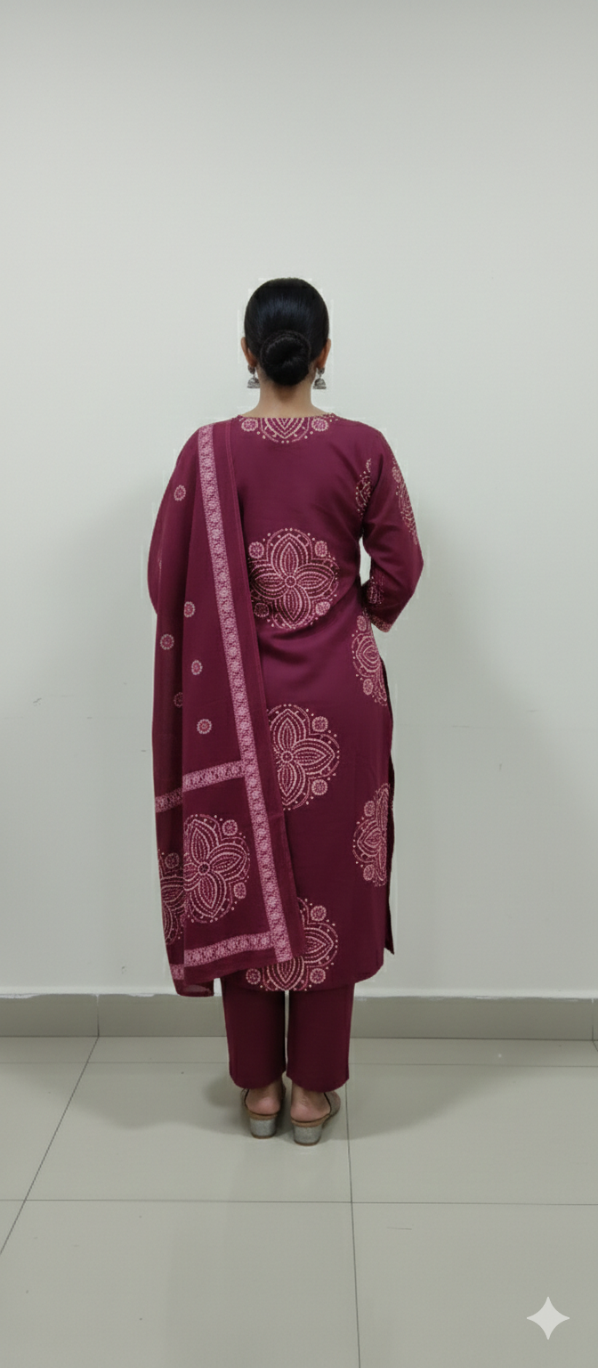 Kurta Pant Set with Dupatta