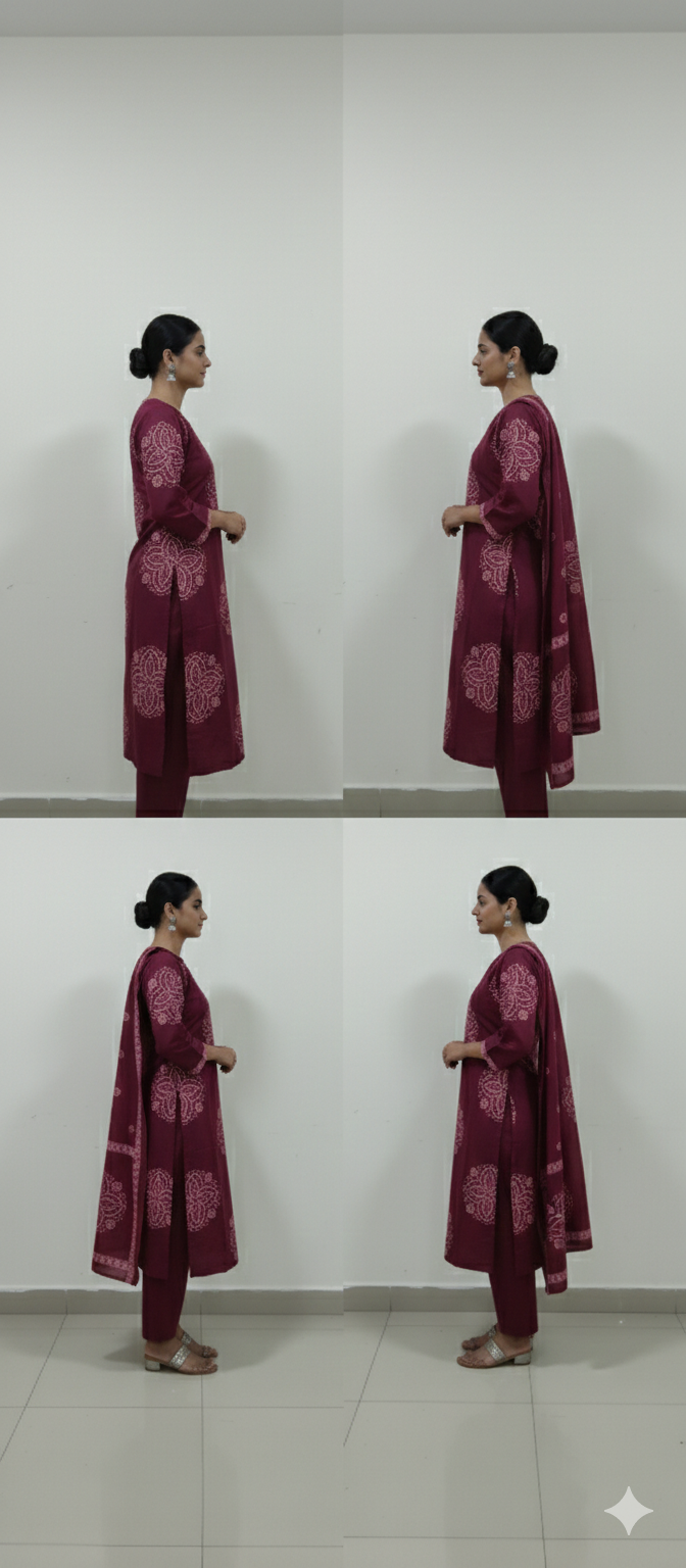 Kurta Pant Set with Dupatta